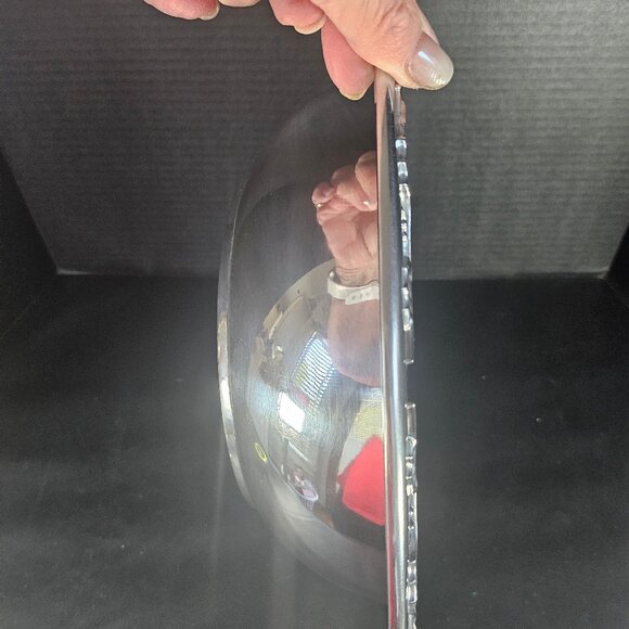 New Lenox Winter Theme Large Chip Dip Bowl Holly Berry Pattern Aluminum 14" - Picture 15 of 15